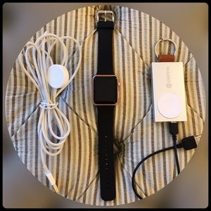 EUC 38mm Apple Sport Watch RoseGold Series 1